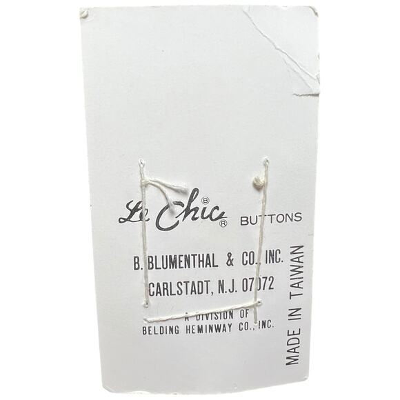 Vintage Le Chic Rust Brown Marbled Buttons Taiwan NOS Blumenthal - Picture 3 of 3